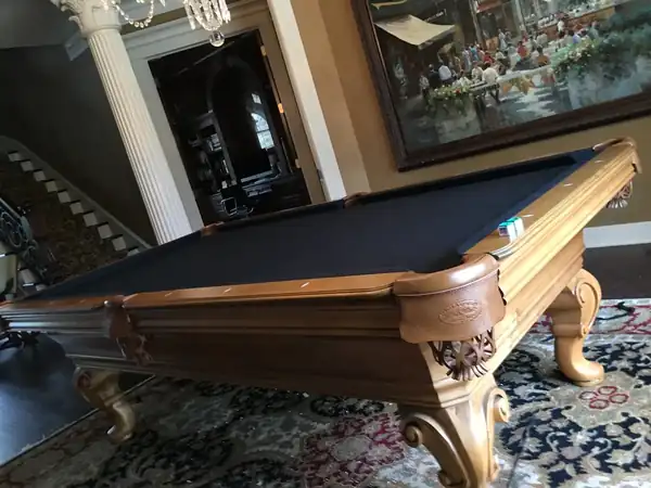 pool table moving - completed game room setup and leveling